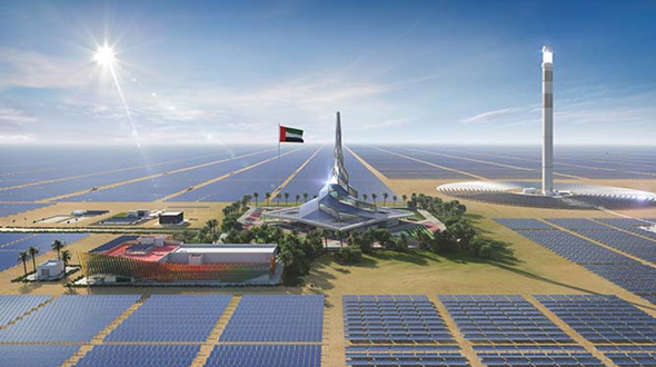 أكبر محطة شمسية في الإمارات