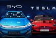 تواجه Tesla انخفاضا في المبيعات بينما تهيمن BYD على سوق السيارات الكهربائية